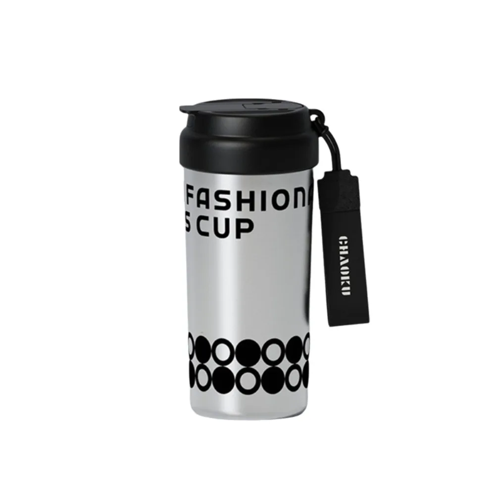 

550ML Ceramic Coated Coffee Cup Insulation Or Cooling SUS316 Stainless Steel Insulated Cup High-Capacity With Lifting Rope