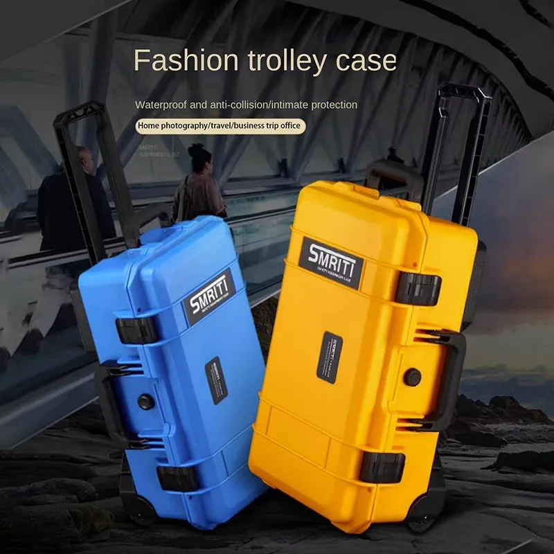 Outdoors Multifunctional Suitcase Photographic Equipment Trolley Waterproof Toolbox Instruments Storage Luggage Protection Box