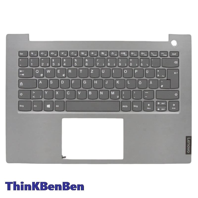Imagem -01 - Teclado Mineral Cinza Alemão Caixa Superior Palmrest Shell Capa para Lenovo Thinkbook 14 14iml 14iil 5cb0w44416 teclado mineral cinza alemao caixa superior palmrest shell capa para lenovo thinkbook 14 14iml 14iil 5cb0w44416 01