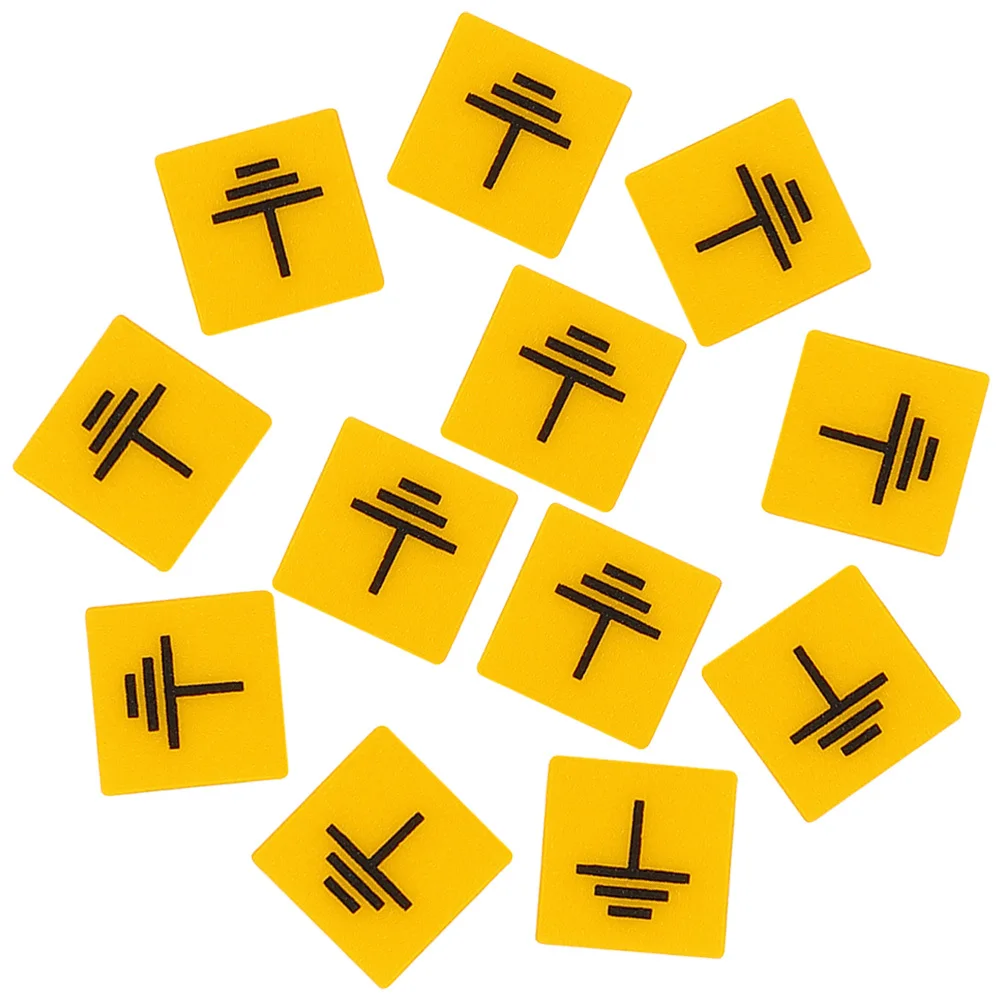 

12pcs Ground Connection Warning Safety Stickers Durable PC Material Electric Labels Caution Decals Lightweight Storage