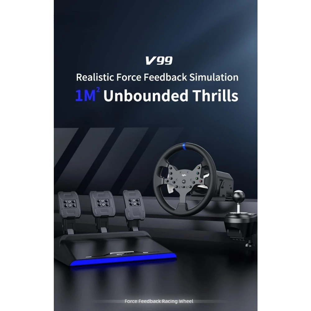 Video Games Racing wheel Steering wheel 3.2nm force feedback gaming racing wheel 270/900 Dismantle with Hall magnetic - Popular