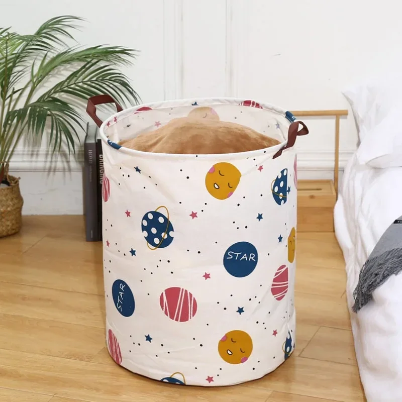 Storage Basket Foldable Fabric Laundry Basket Toy Storage Bucket Clothes Shoes Dirty Clothes Basket Household Storage Container