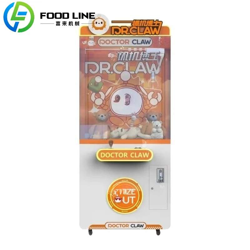 Parque de diversões brinquedo coletor moeda máquina de jogo de pelúcia brinquedos de venda arcade grande garra guindaste máquina com aceitador de contas