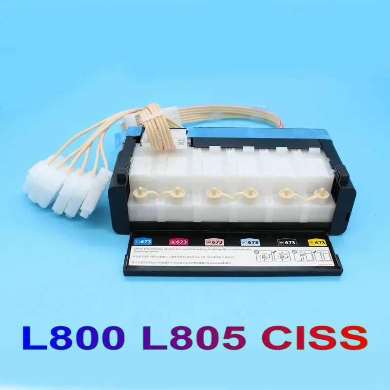 Original L800 L805 L1800 Ciss Ink Tank System Supply with 6PCS Ink Dampers for Epson L1800 Assembly Tank Supply Ink Printer Ciss