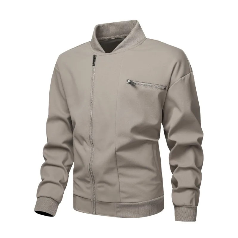 

Повседневный спортивный универсальный кардиган с бейсбольным воротником, модная куртка-толстовка с длинными рукавами и несколькими карманами