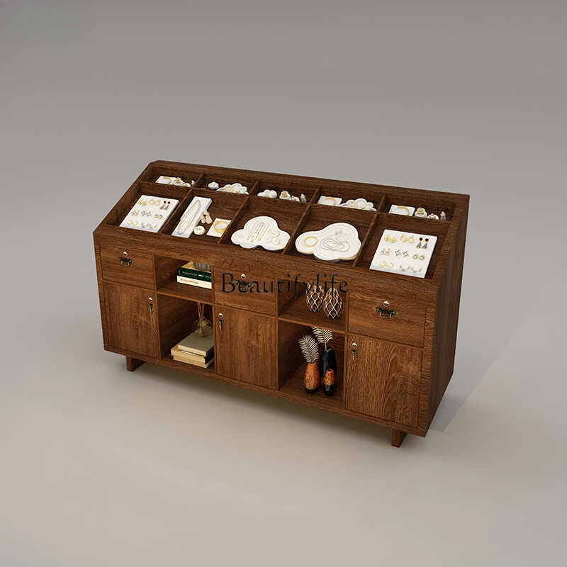 *ตู้โชว์หรูหราสตูดิโอบูติกยุคกลางแก้วจิวเวลรี่