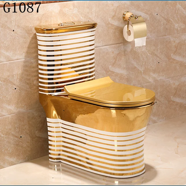 

Элитный набор для ванной комнаты в западном стиле: керамический унитаз с золотым покрытием