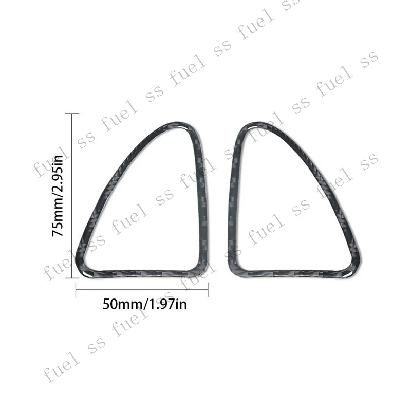 S+ Carbon Fiber 2pc Demist Air Vent Outlet Cover Trim For Chevrolet Sonic 12-16 LHD