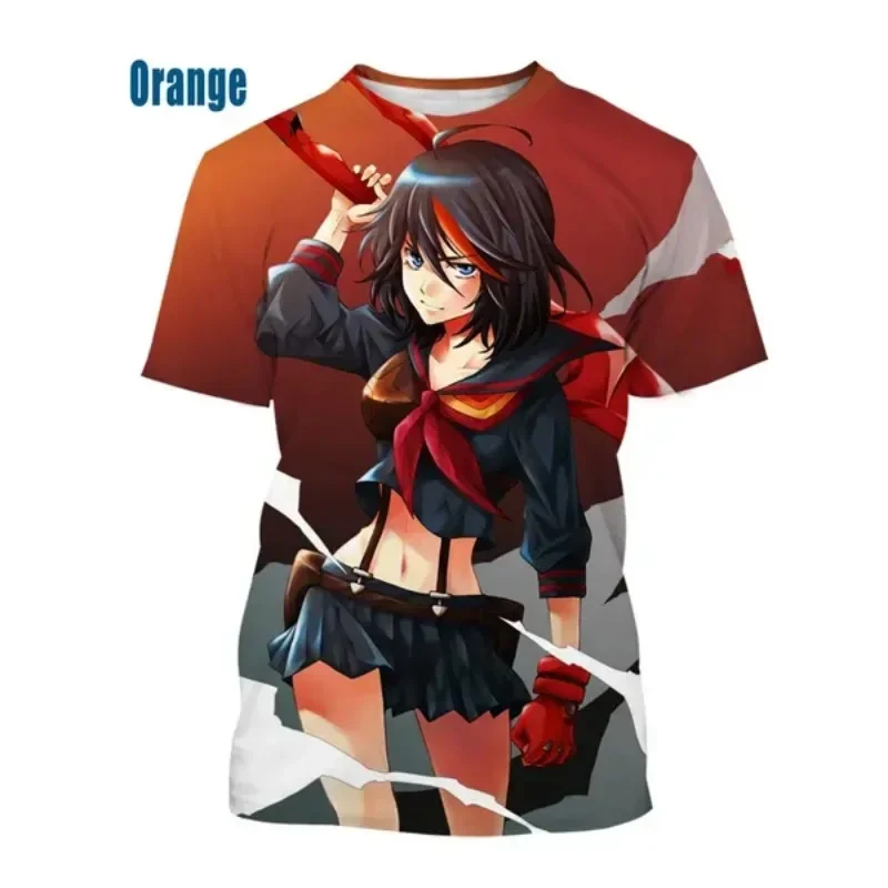 Anime KILL La KILL 3D Printing Men's Casual Summer Fashion T-shirt  Funny Unisex Short Sleeve Cosplay Men's Clothing S~6XL