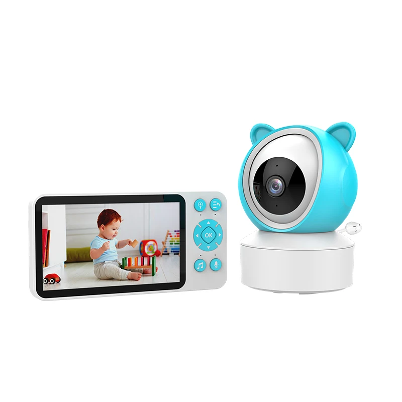 WiFi Enabled 5-Inch Baby Monitor with HD Camera & Audio for Remote Parental Supervision