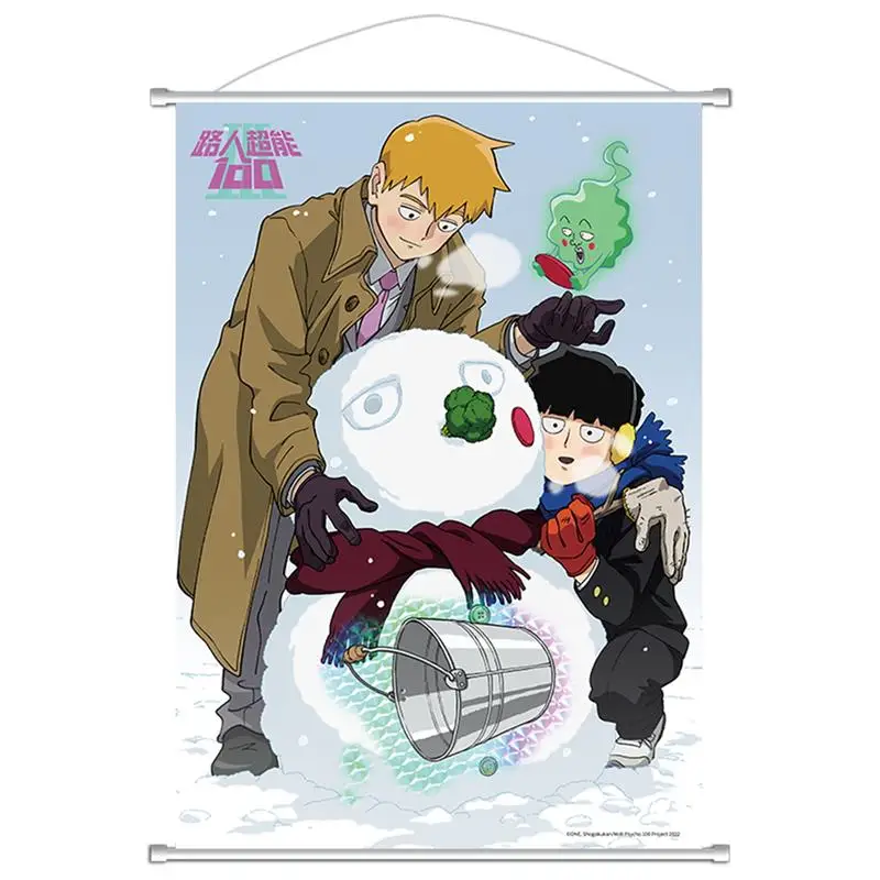 Anime Mob Psycho 100/Mobu Saiko Hyaku Reigen Arataka Kageyama Shigeo Cosplay Cartoon Hang Picture Painting Poster Placard Xmas