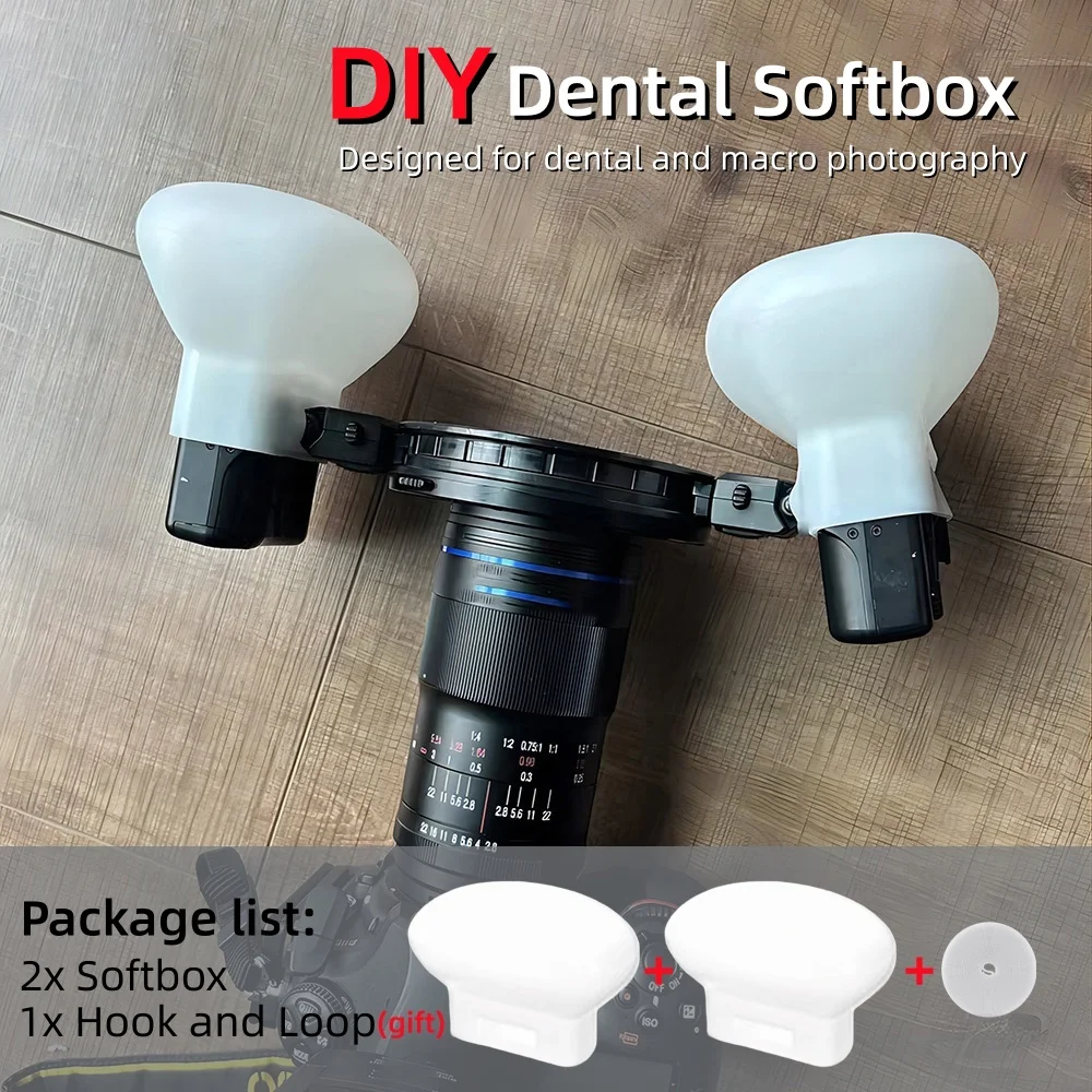 

2 шт. силиконовые софтбоксы-диффузоры для макросъемки, имитирующие естественный свет, для Nikon R1C1, Yongnuo YN24EX, Godox MF12, аксессуары для фотосъемки