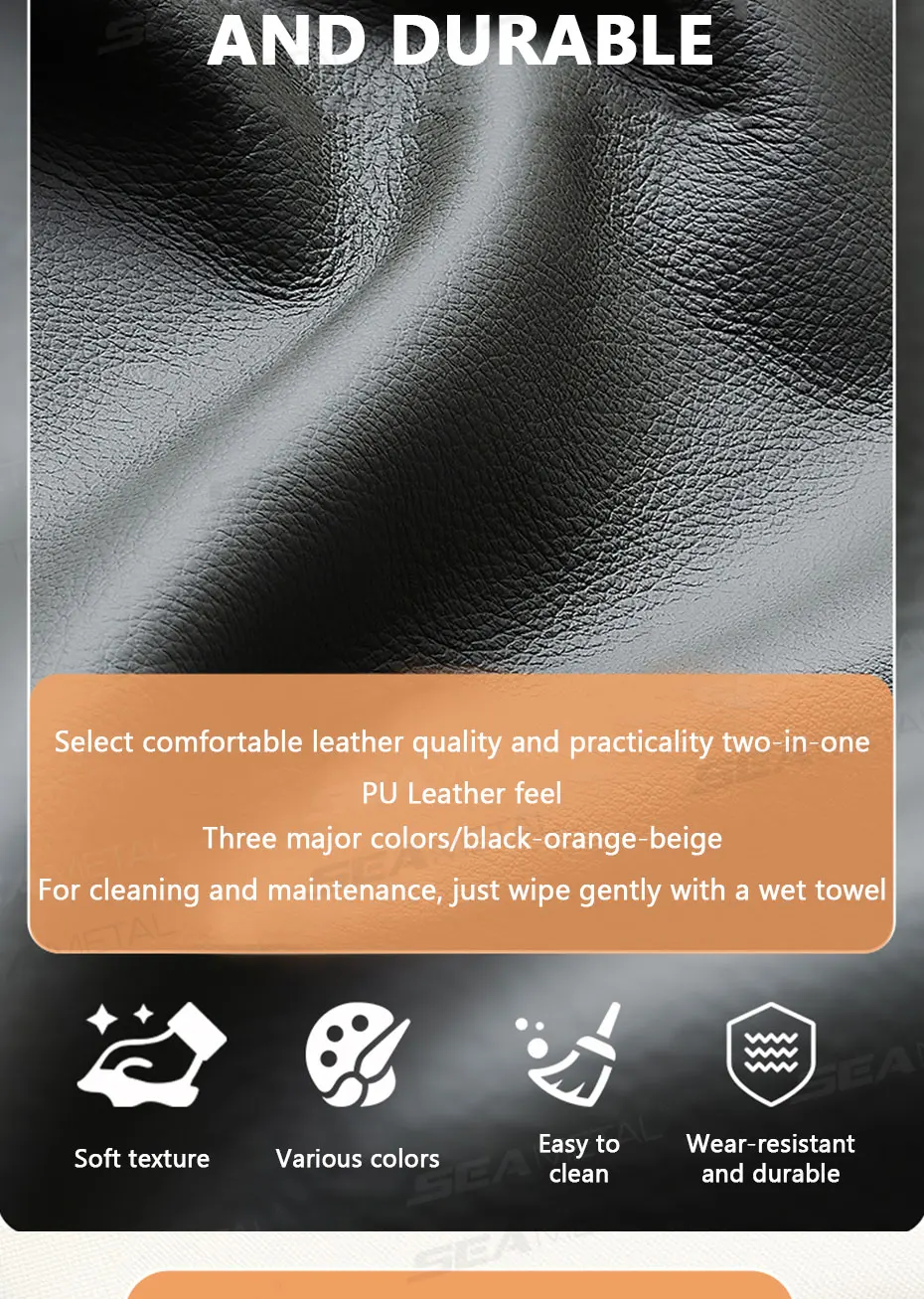 SEAMETAL Auto Sonnenschirm Gläser Tasche Pu Leder Auto Sonnenblende Karte Organizer Tragen-beständig Sonnenbrille Lagerung Tasche Zubehör – Detail 5