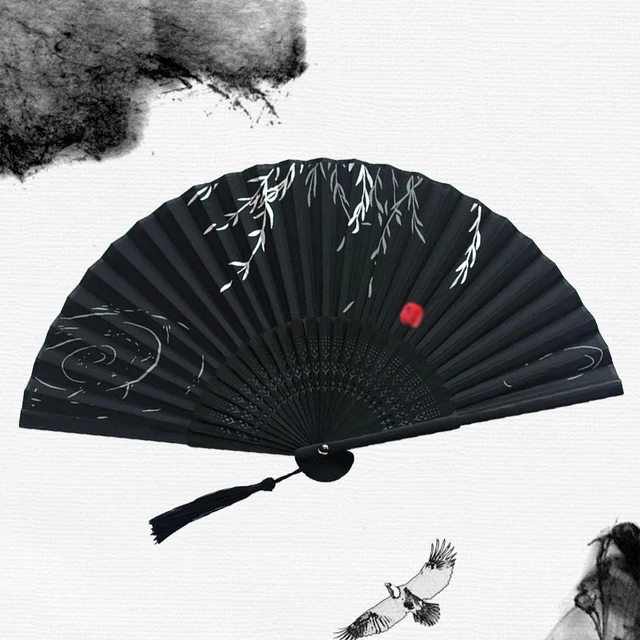 Folding Hand Fan, Retro Style Folding Fan, Birthday Gift, For Dance Performance, Decoration Props 4