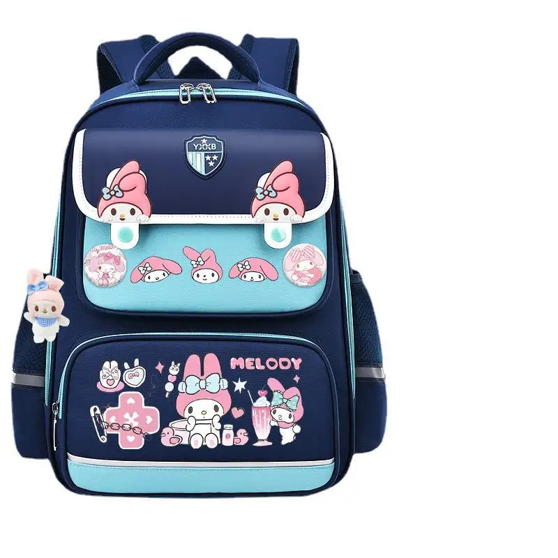 Sanrio New Melody Student Schoolbag Cute Cartoon Casual and Lightweight Large Capacity Backpack