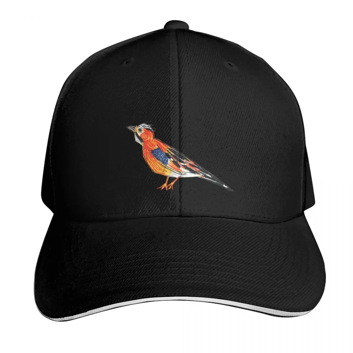 The jay is the most colorful of the corvids. Its iridescent blue feather brings luck to finder. Baseball Cap