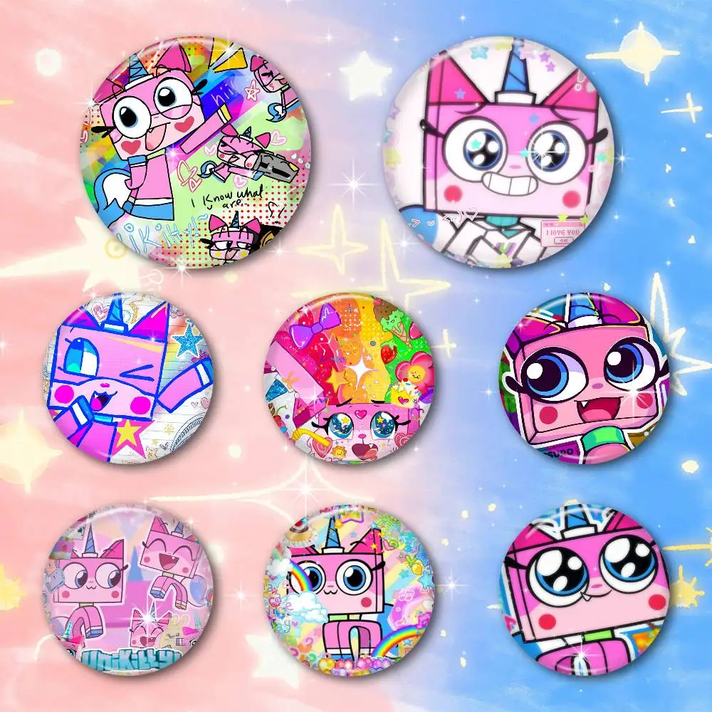 Unikitty Cosplay COSTUME Badge Pin Tinplate Brooch Prop Xmas Gift Birthday Gift
