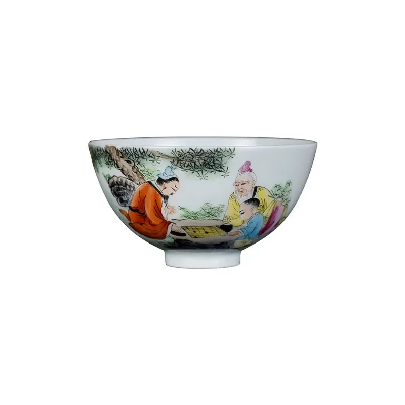 Single cup hand-painted pastel characters, personal cup Jingdezhen tea set