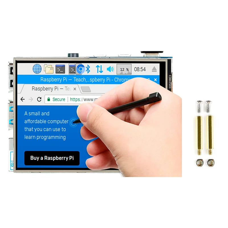 Waveshare 3-5 Cal ekran dotykowy LCD dla Raspberry Pi 4B/3B +/3B/2B/Zero/Zero W/Zero WH 480x320 pikseli interfejs SPI