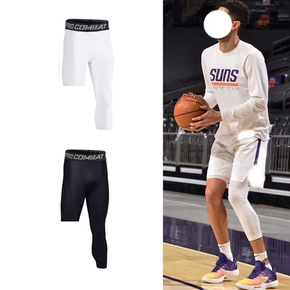 

One Leg Basketball Tights Sports Tights Quick Drying Single Leg Basketball Leggings Sweat Wicking Breathable