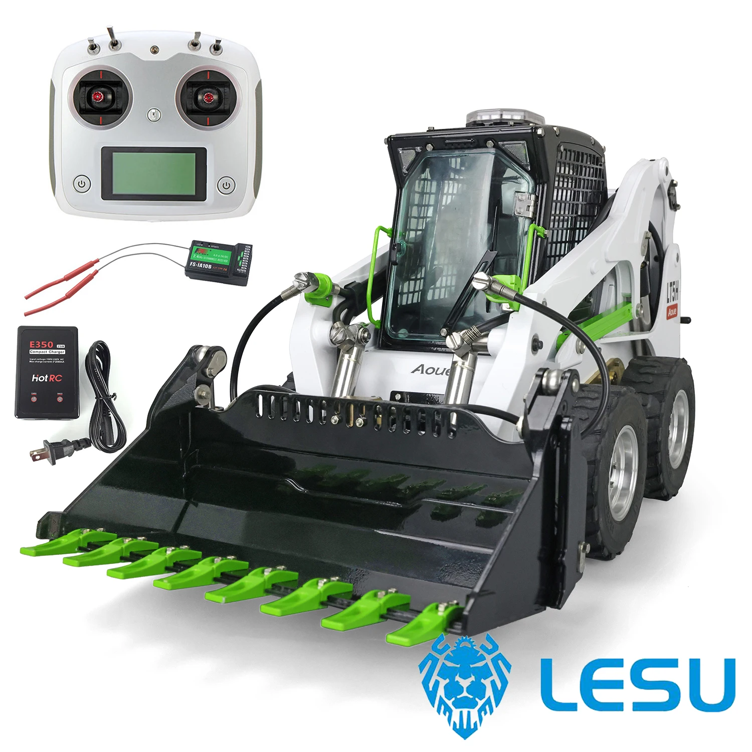 LESU 1/14 Wheel Hydraulic Skid-Steer RTR Radio Control Loader Aoue Lt5H I6S Rotating Light Outdoor Toys THZH1280