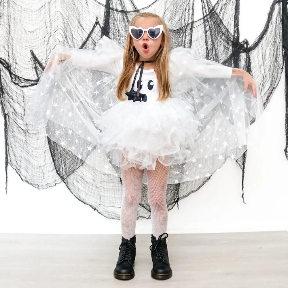 

Волшебник Детские костюмы на Хэллоуин Принцесса Сетчатые халаты ведьм для девочек Костюм Реквизит для косплея Плащ Хэллоуин Косплей Накидка Карнавал