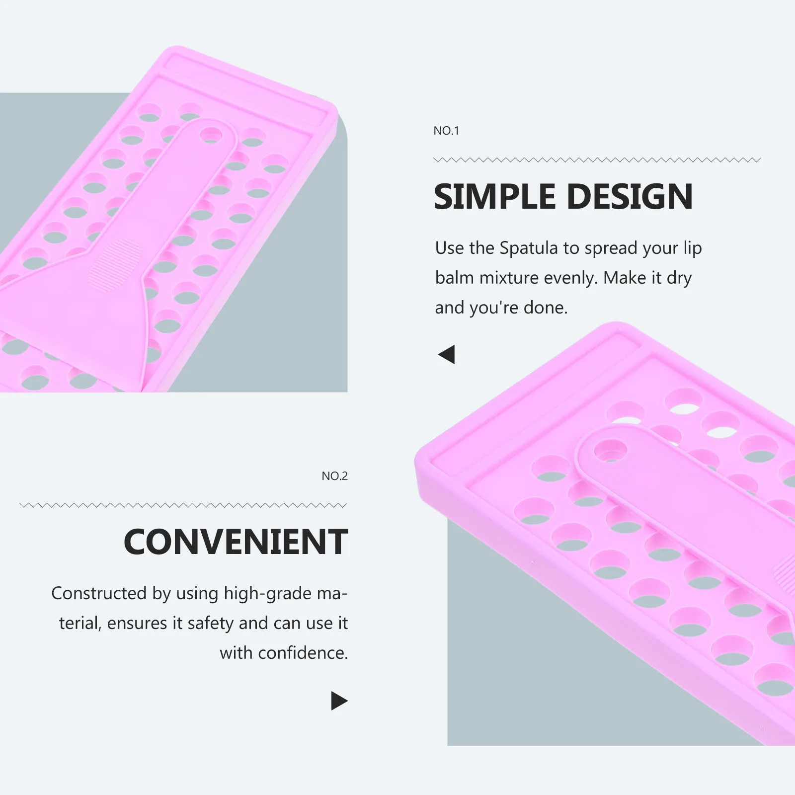 1 set Crafting Kit 50 Holes Filling Tray With Spatula Diy Balm Containers Lipstick Filling Trays Handmade Lip Balm Set Lip