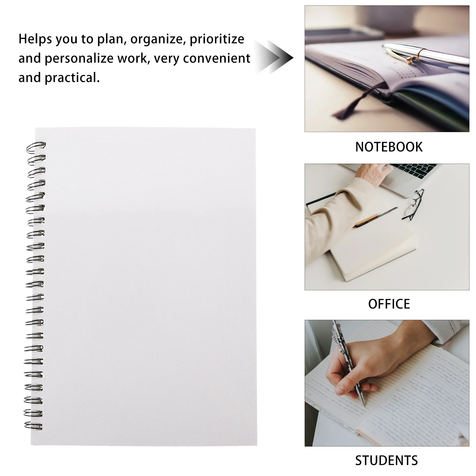 4 PCS Sublimation Journal Blank White Notebooks A5 Notepad Page Unfinished Schedule Paper Student The