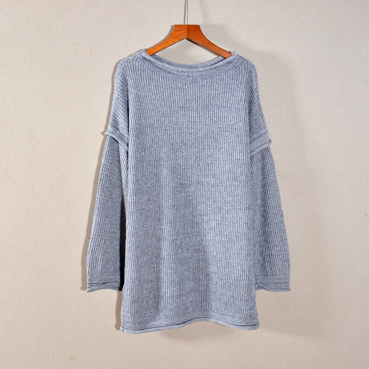 

Свободный длинный пуловер с круглым вырезом Sve, свитер Base irt, верхняя одежда, осенне-зимняя новинка, женский модный однотонный пуловер для поездок на работу