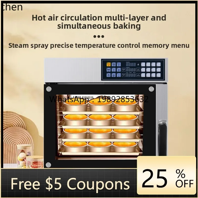 

Многофункциональная конвекционная печь KX с циркуляцией горячего воздуха, 5 уровней, для выпечки хлеба и кексов, электрическая, с функцией умного распыления