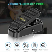 Pedal de efecto de guitarra con expresión de volumen, 2 en 1, Control Dual, amortiguador silencioso, interfaz estéreo de chasis de Metal, No requiere energía para Gui