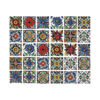 12Pcs Mandala Pattern Backsplash Tile Stickers Multicolor Design Waterproof Tile Decals Removable PVC Peel and Stick Tile 2