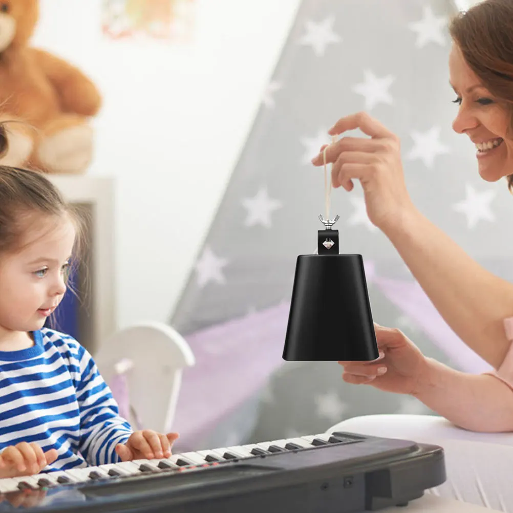 

1Set Metal Cowbell Wooden Drumstick Small Percussion Instrument Educational Musical Tool Clear Crisp Sound Instrument