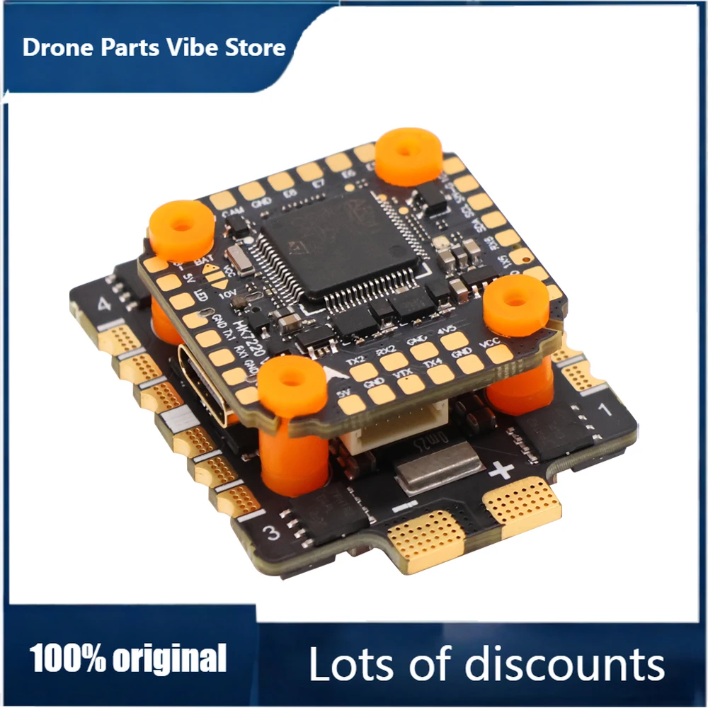 

Полетный контроллер FyBLHeli-32 60A 4-в-1 ESC & FC FPV Stack, 20x20 мм, 2-8S, двойной BEC, двойные гироскопы ICM-42688, для FPV-дронов и радиоуправляемых моделей