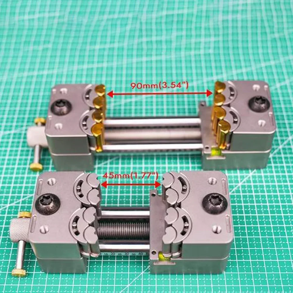

1 inch stainless steel bench vise with anvil handmade fixing device non slip silicone base for stable clamping and work