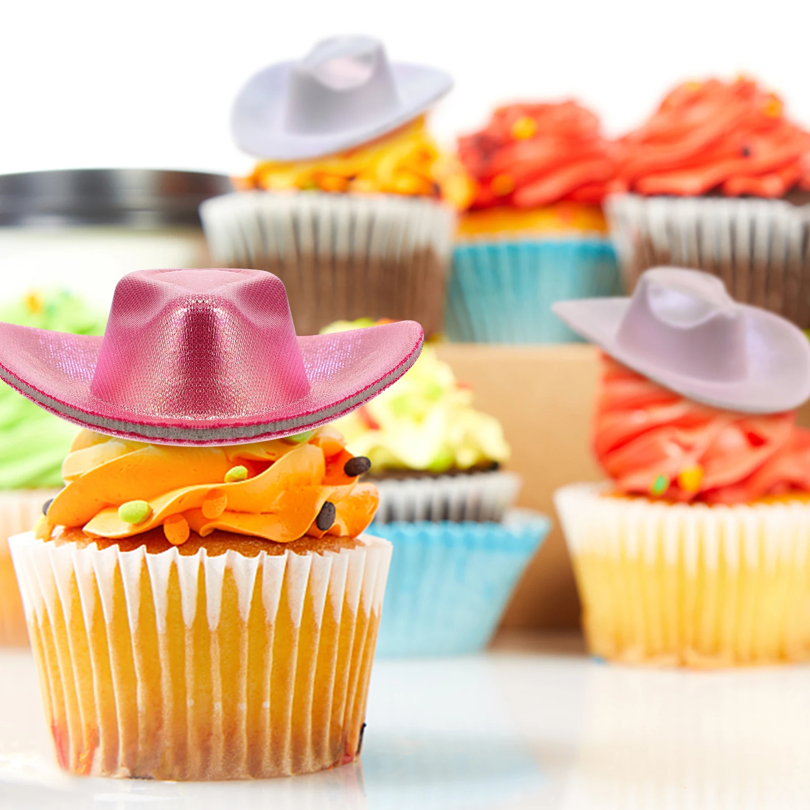 

12 Pcs Mini Cowgirl Hat Cowboy Tiny Hats Artificial Mexican Sombrero Small