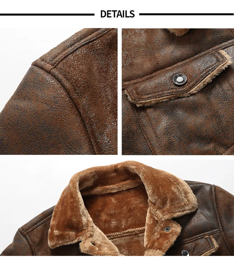 Winter Mens Suede Coat High-quality Male Wool Thicken Warm Jacket Youth Fashion Slim Fit Casual Leather Jackets Men Clothing