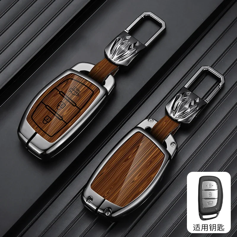 Alloy Car Remote Key Case Cover Shell Fob For Hyundai Tucson Santa Fe Rena Sonata Elantra Creta Ix35 Ix45 I10 I30 I40 Accessorie