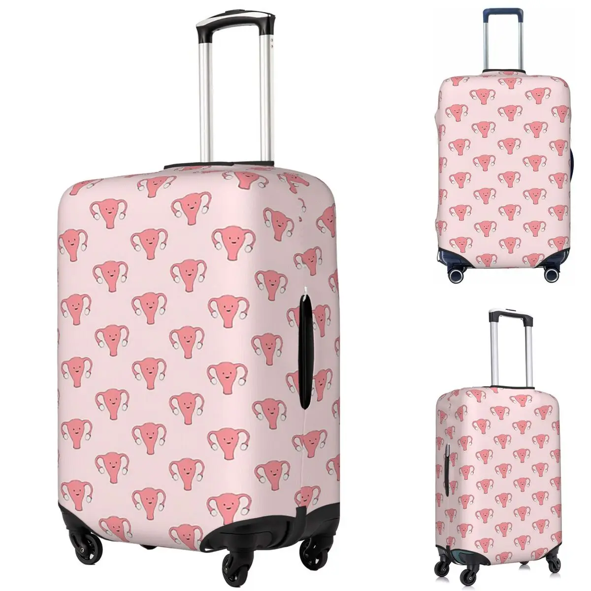 

Uterus Series - Happy Womb Day Suitcase Cover Protection Elastic Trip Luggage Protector Covers for 18-32 Inch
