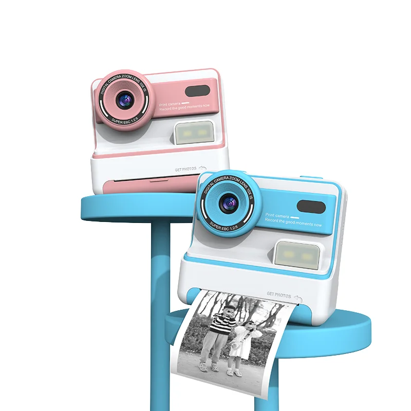 Instant Print Camera for Kids 48MP Kids Print Camera with 2.4-inch IPS Screen Instant Camera, with 3 Rolls Paper Christmas Gifts