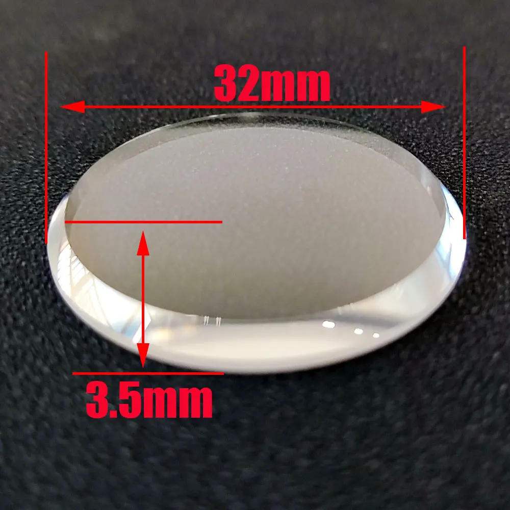 Sapphire glass Watch Repair Accessories 32mm*3.5mm Double Dome Watch Glass Blue/Red/clear AR coating 6105 6106 6119 6306 6309