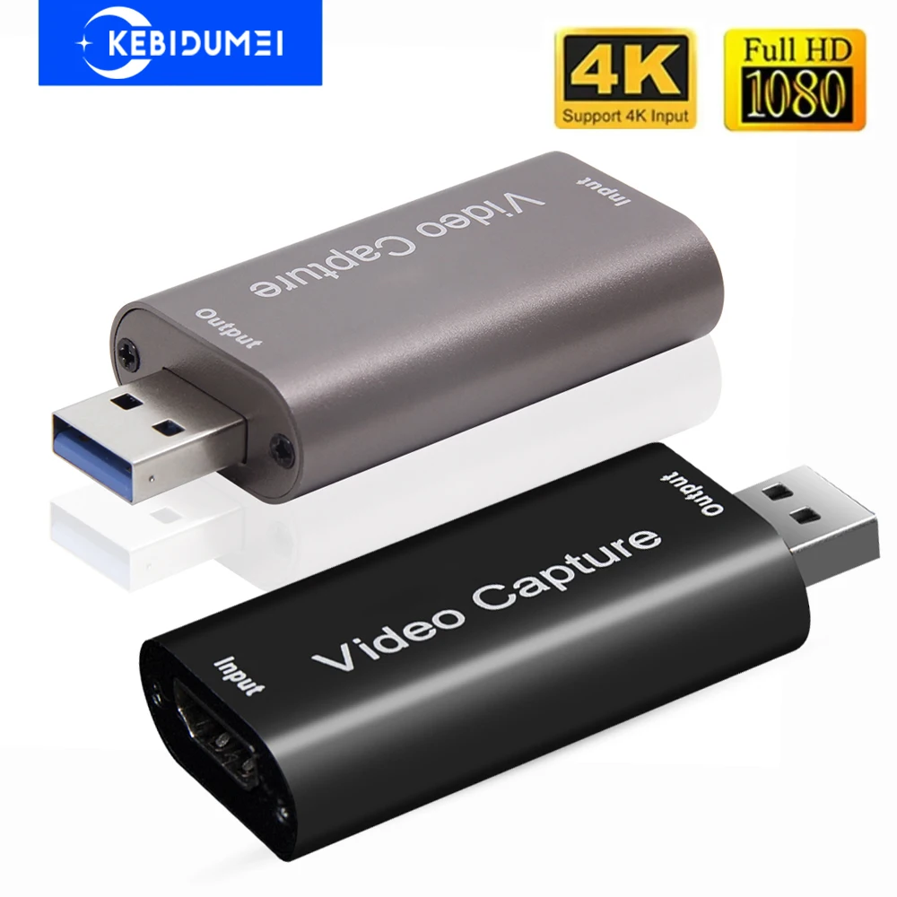 

Карта видеозахвата 4K HDMI, плата прямой трансляции, захват USB 2,0 1080P, рекордер для PS4, XBOX, игровая DVD-камера