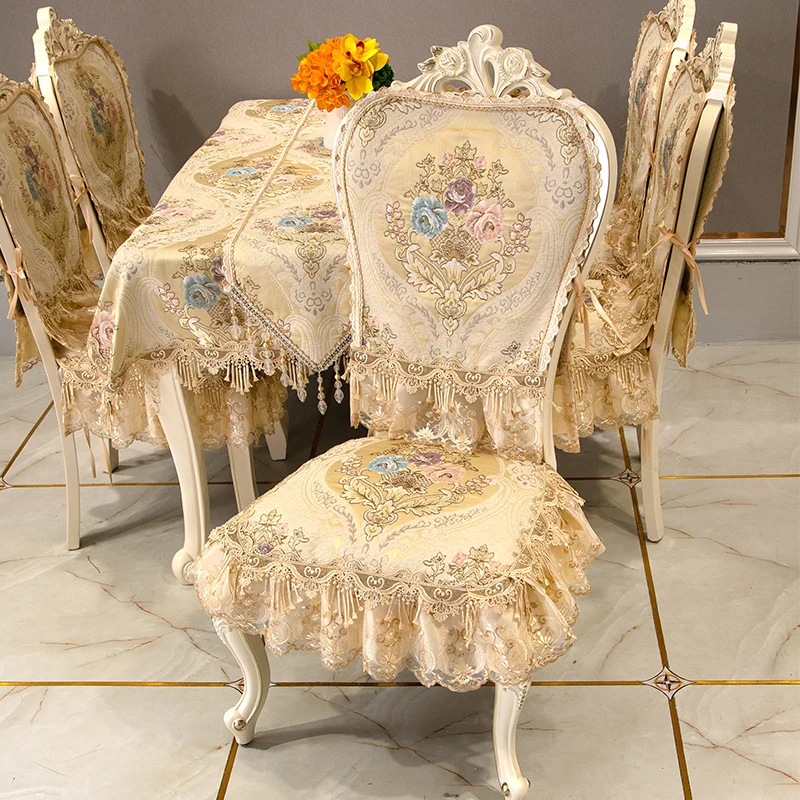 

Luxury European dining table chair cover High quality dining chair cushion/chair back non-slip removable washable Home decorate