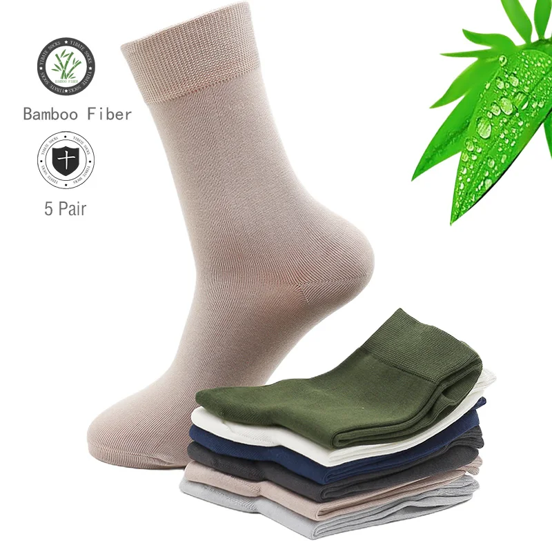 Bamboo Socks For Men Moisture Wicking Odor Eliminating Crew Work Socks Super Soft And Comfortable  Workout Socks Breathable