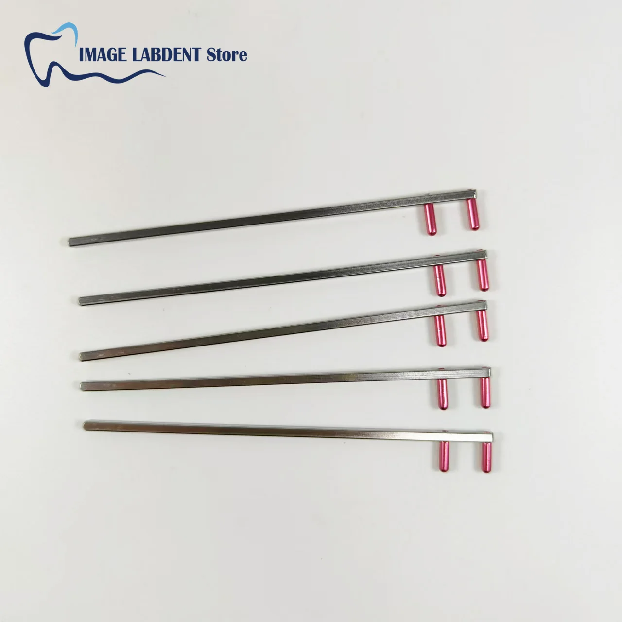 5 Bitewing X-ray Aiming Arm - Color Coded Rinn XCP Style Red Positioning Arm XCP/BAI Style X-Ray Bite Wing Red Prongs Autoclavab