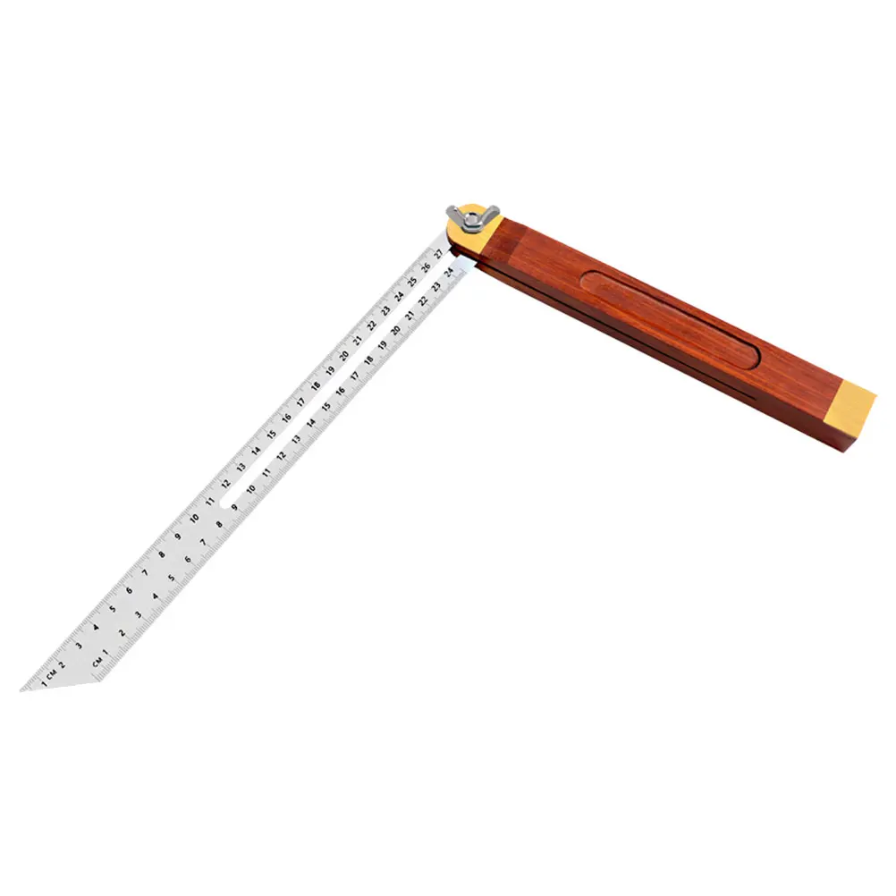 

1pcs Multi Angle Measuring Ruler Stainless Steel Wood Brass High Precision Tool 360 Degree Adjustable Foldable Protractor