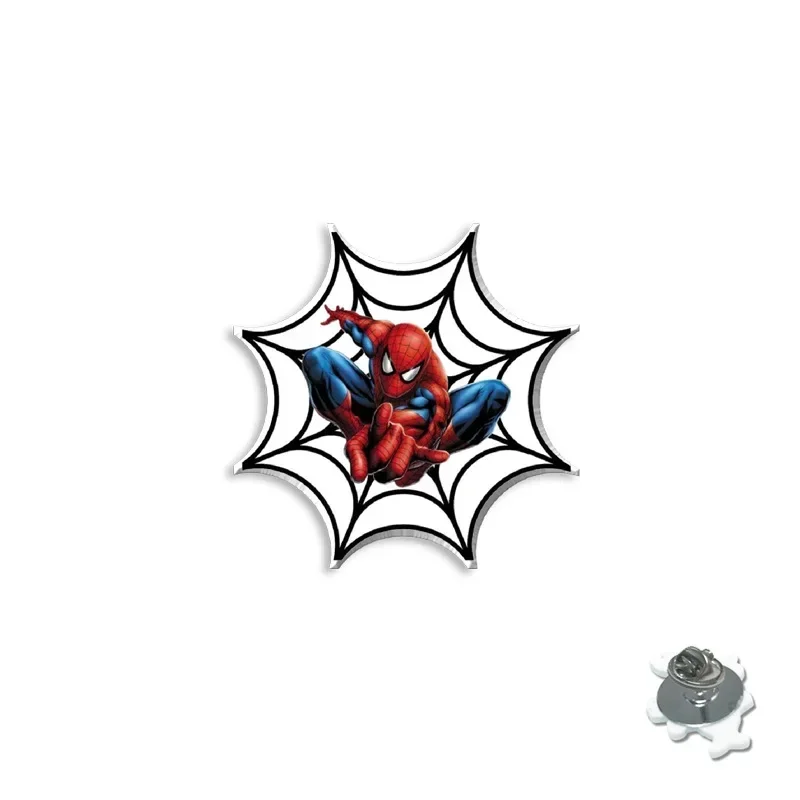 Broches de Spider-Man de Marvel de Disney, 10 estilos, insignia bonita de dibujos animados, Pin de película clásica de Marvel, accesorios de moda personalizados, pines de Anime