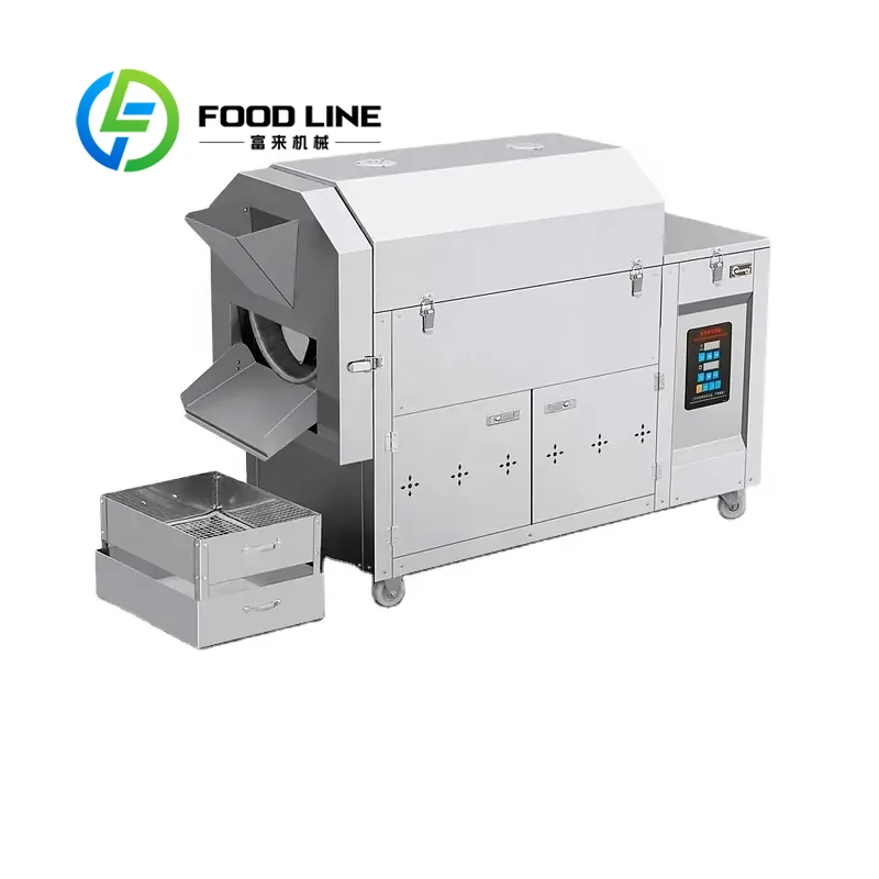 Multi Spec Adaptable Roasting Machine Flexible Internal Space Adjustment Fit Different Size Particles And Bulk Dry Goods Frying