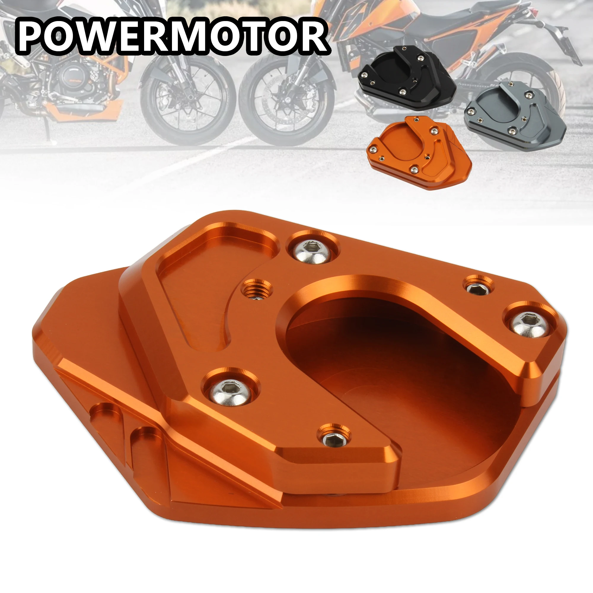 Motorcycle Side Stand Enlarger for KTM Duke 125 200 390 690 SMC Kickstand Enlarge Plate Pad CNC Aluminium Accessories