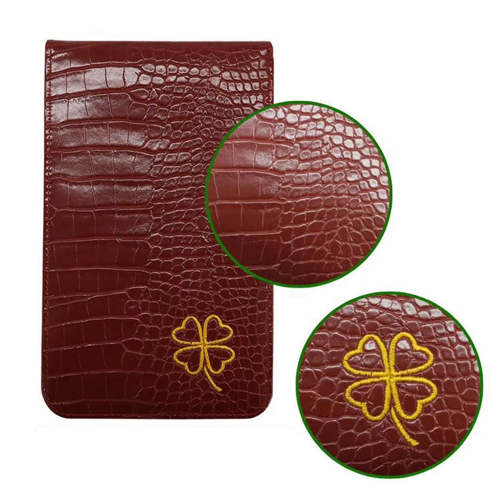 Golf Scorecard Holder Scorecard Protector Five Elastic Bands Quality PU Leather Versatile